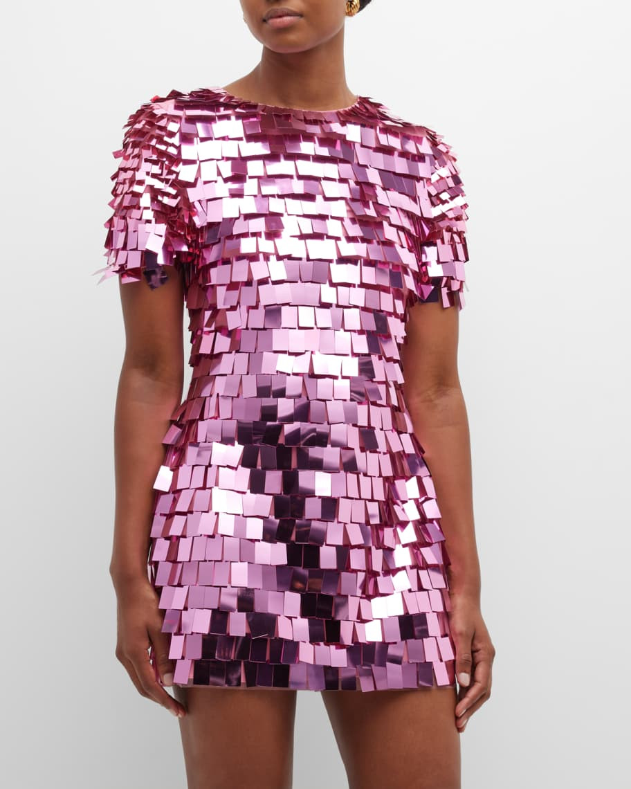 Jonathan Simkhai Vivienne Embroidered Sequin Mini Dress | Neiman Marcus