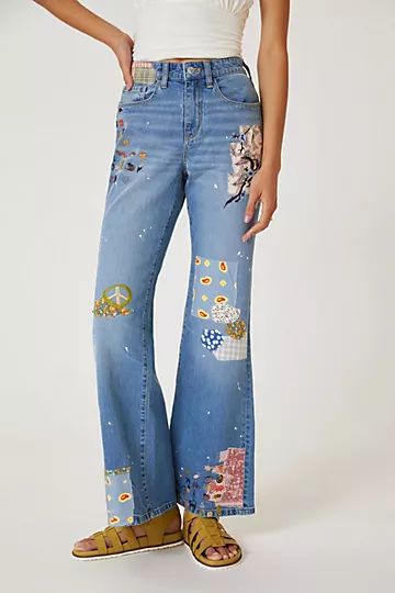 Pilcro The Laidback Flare Hippie Jeans | Anthropologie (US)