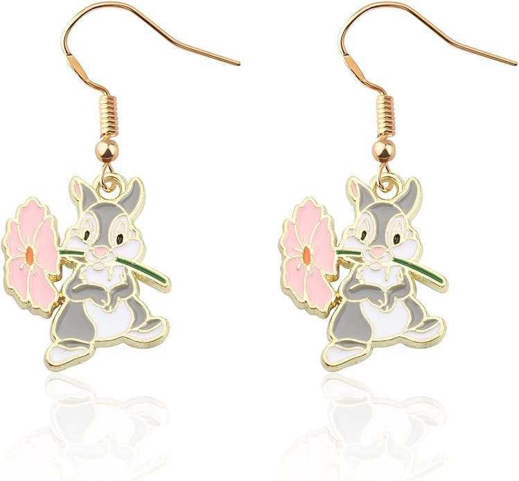 KEYCHIN Deer And Bunny Earrings Cartoon Movie Fans Gifts Deer And Bunny Jewelry | Amazon (US)