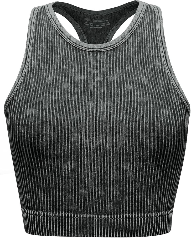 Seamless Crop Tank Top Racerback Tank Tops | Amazon (US)