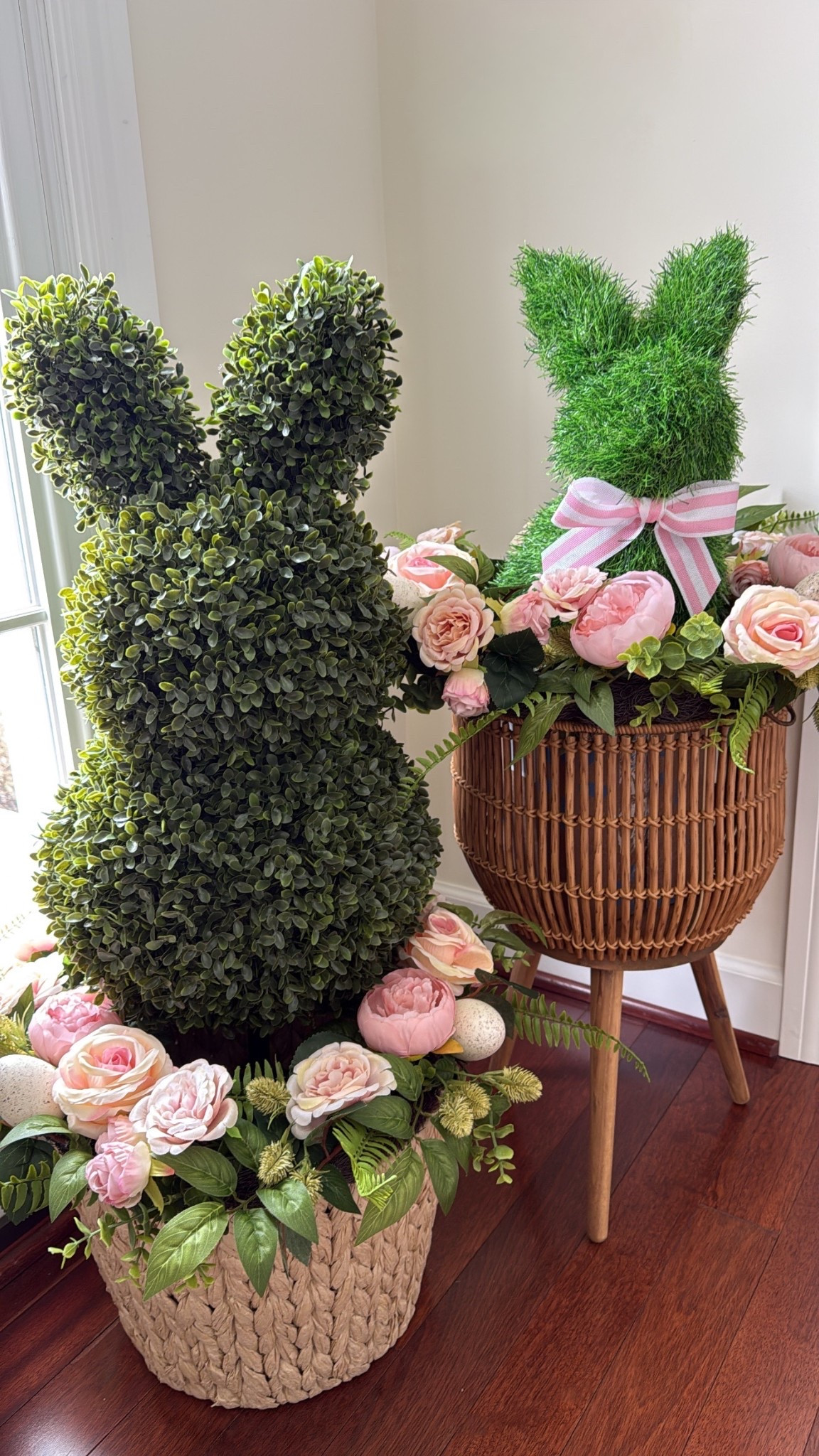 Walmart’s home decor keeps getting better and better. I love these Easter bunnies that will decorate my home for many years. I placed in planters and surrounded with wreaths to fill the space. 

#LTKdayinmylife #LTKHome #LTKSeasonal