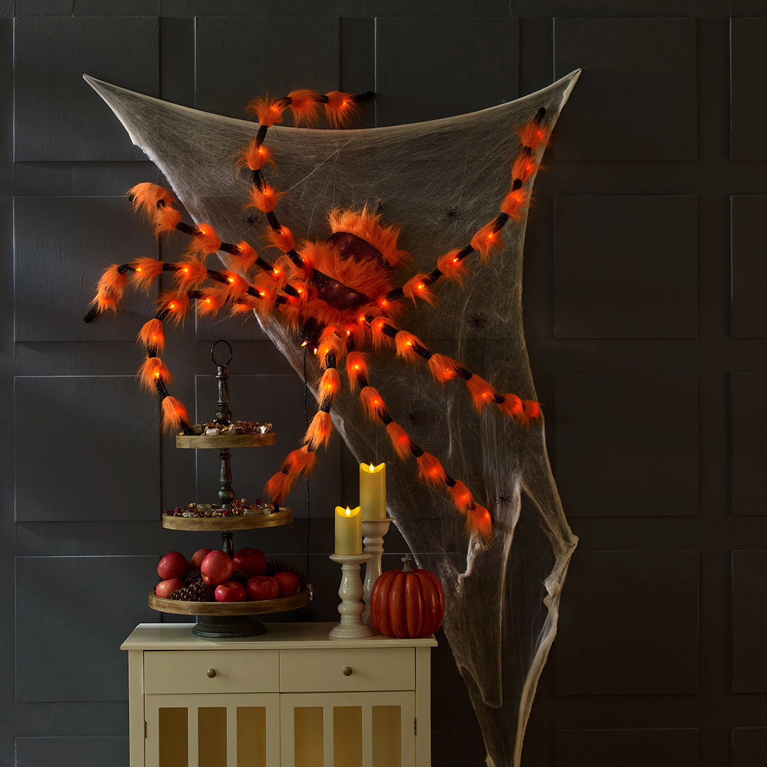 Member's Mark Oversized Pre-Lit Furry Spider, Assorted Colors | Sam's Club