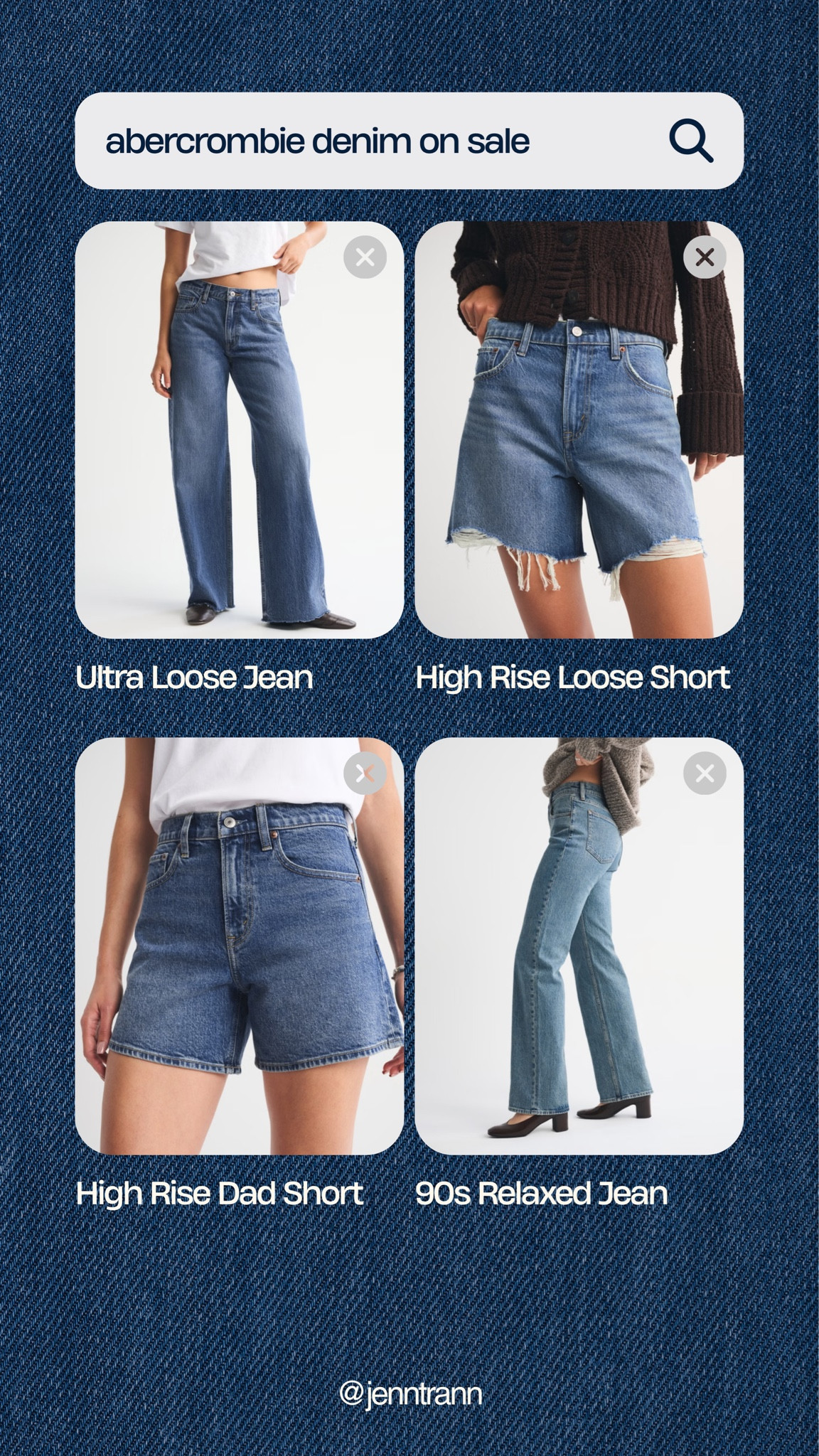 Abercrombie denim on sale! 

Abercrombie fashion, Abercrombie jeans, Abercrombie shorts, denim, denim shorts, petite fashion ￼

#LTKSaleAlert #LTKPetite