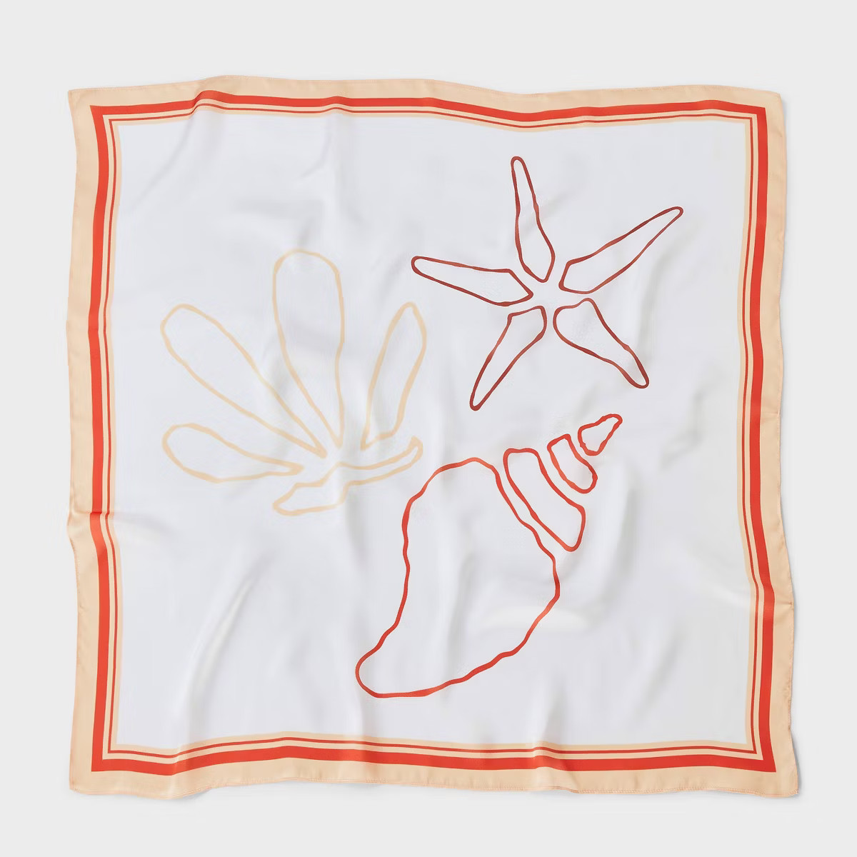 Women's Coastal Pattern Scarf - A New Day™ Orange | Target