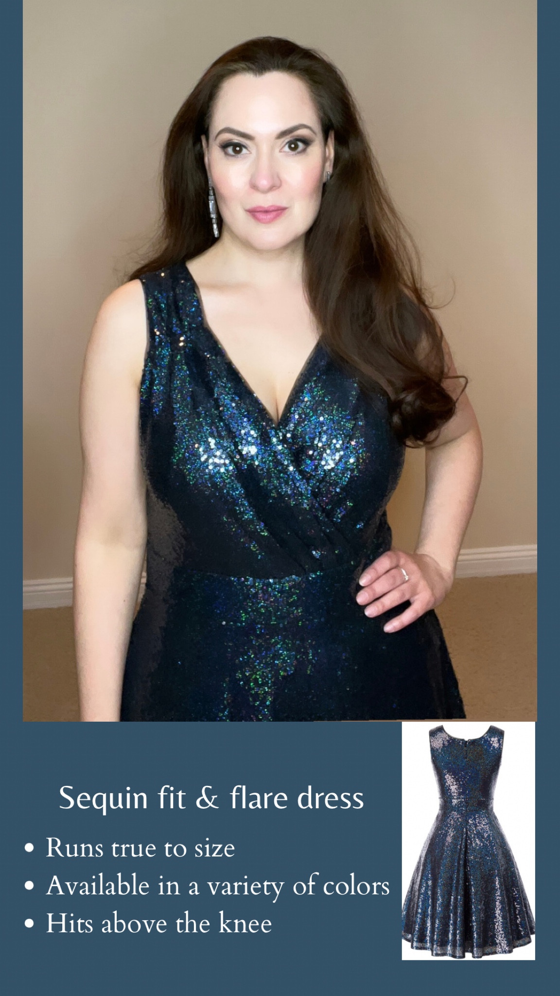 Twelve Days of Holiday Outfit Ideas  - this sequin fit and flare style dress is super cute and perfect for a Holiday party and for New Year’s Eve! The material is stretchy and the dress runs true to size. Check out all the colors it comes in  

#LTKover40 #LTKHoliday #LTKparties