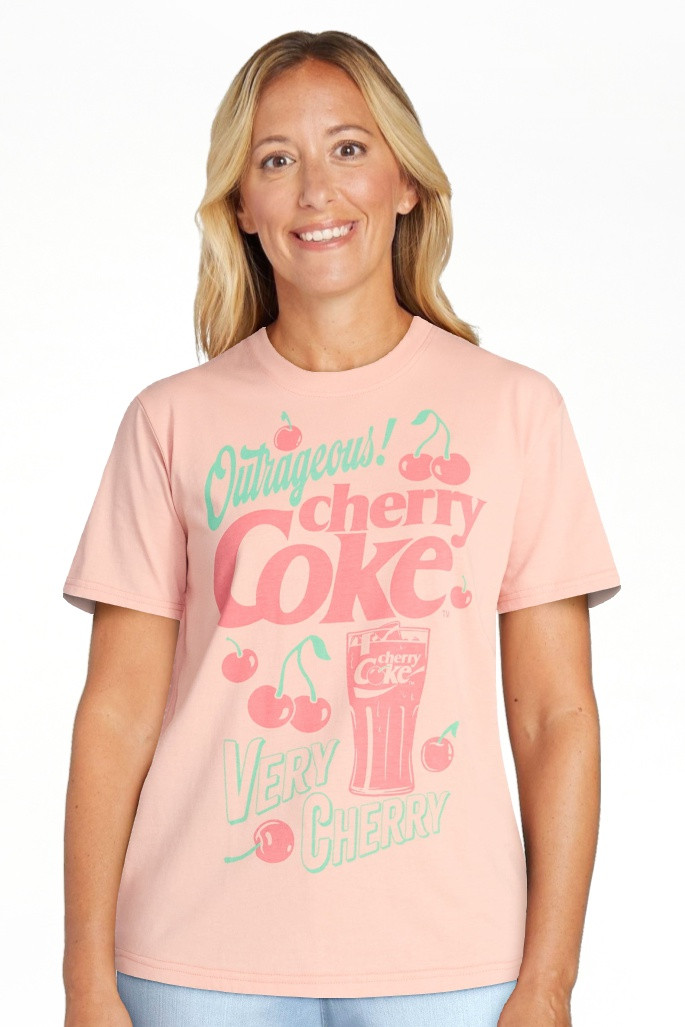 Cherry Coke Women's Graphic Tee with Short Sleeves, Sizes XXS-XXL | Walmart (US)