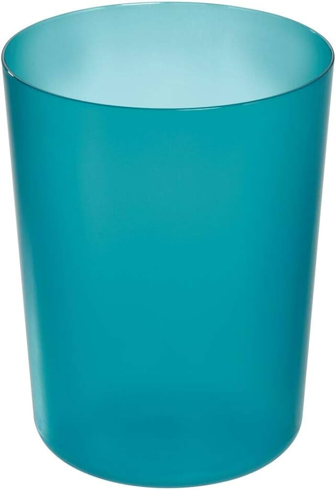 iDesign Finn Compact Round Plastic Trash Can for Bathroom, Bedroom, Home Office, Dorm, 7. 64" x 1... | Amazon (US)