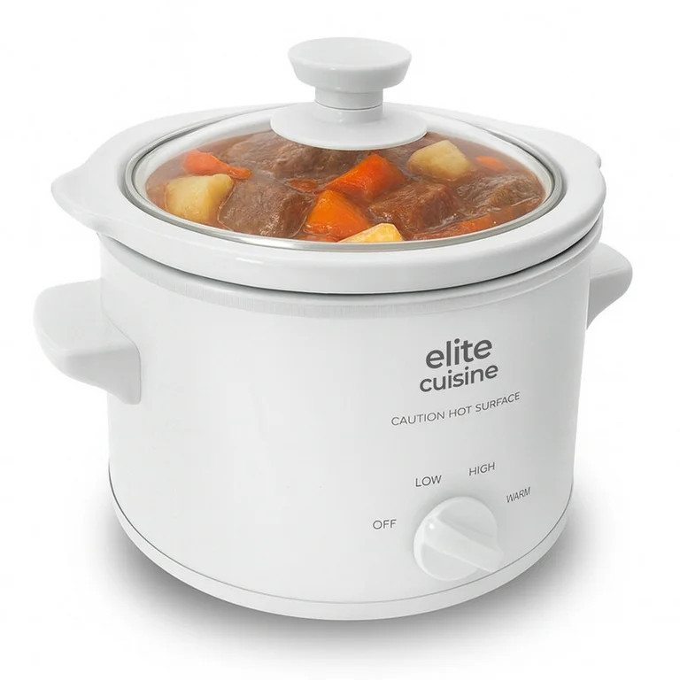 Elite Cuisine MST526 1.5Qt. Mini Slow Cooker with Adjustable Settings and Keep Warm | Walmart (US)