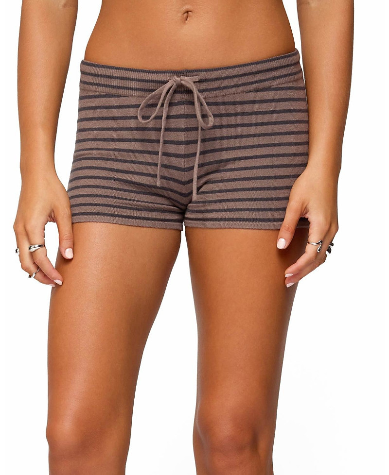 Edikted Lillian Striped Knit Shorts | Bloomingdale's (US)