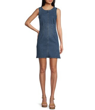 Cinch Denim Mini Dress | Dillard's