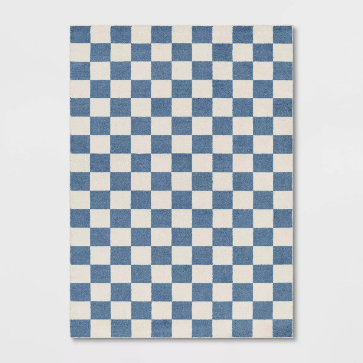 5'x7' Area Kids' Rug Checker Blue - Pillowfort\u2122: Geometric, Fade & Stain-Resistant, Medium P... | Target