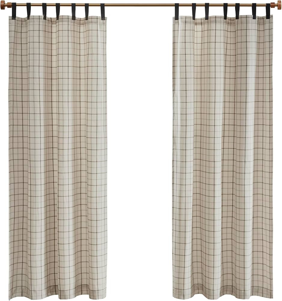 Madison Park Anaheim Cabin Plaid Curtain Window, Thermal Insulated Fleece Lining, Living Room Dec... | Amazon (US)