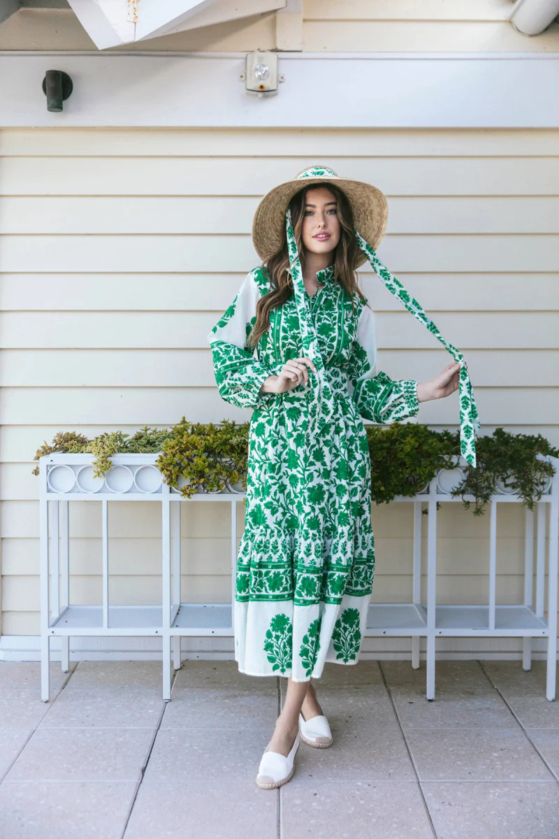 SUE SARTOR Flounce | Kelly Green Vintage Lily | SUE SARTOR