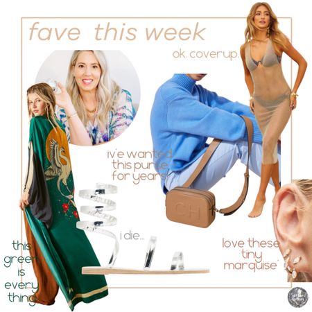 monogrammed purse, marquise earrings, green kimono, silver sandals, and a sexy coverup - this week's shopping finds are pure perfection! 💫 #LTKstyletip

#LTKstyletip #LTKshoecrush #LTKGiftGuide