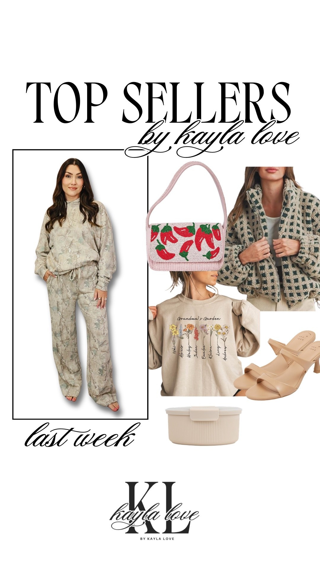 Weekly best sellers are here 😍 Y’all are loving the camo sweatpants from Walmart, and they also come in a matching set like I’m wearing above. Target heels, the Amazon sherpa jacket, and the Walmart food container all made this week’s list too.

#LTKSeasonal