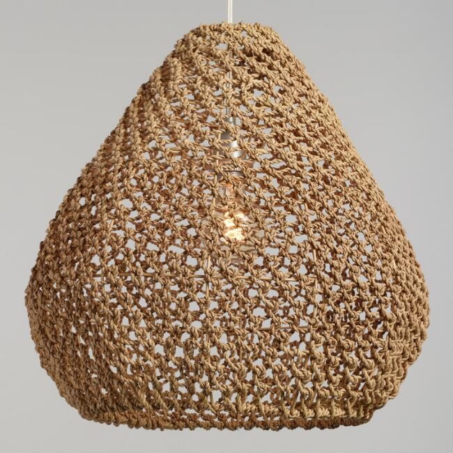 Natural Seagrass Teardrop Vicente Pendant Shade | World Market