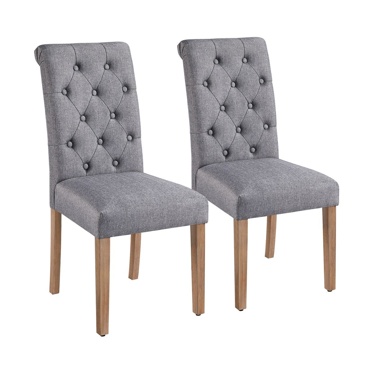 Yaheetech 2pcs Classic Fabric Upholstered Dining Chair Kitchen Chair | Target