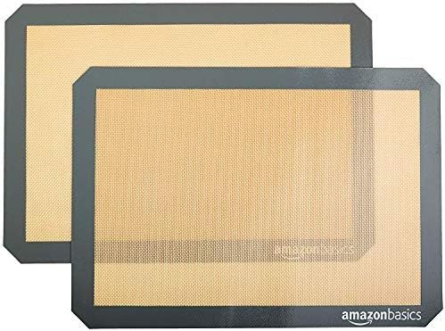 Amazon.com: Amazon Basics Silicone, Non-Stick, Food Safe Baking Mat - Pack of 2: Home & Kitchen | Amazon (US)