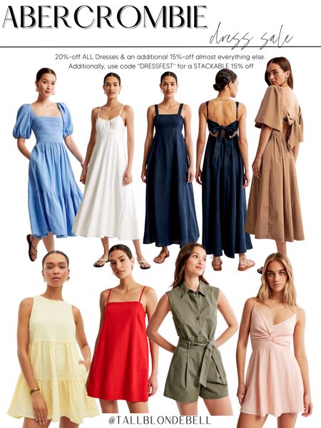 Abercrombie dress sale! 20% off all dresses & an additional 15% off almost everything else. Use code DRESSFEST for a stackable 15% off!

#LTKsalealert #LTKFind #LTKstyletip
