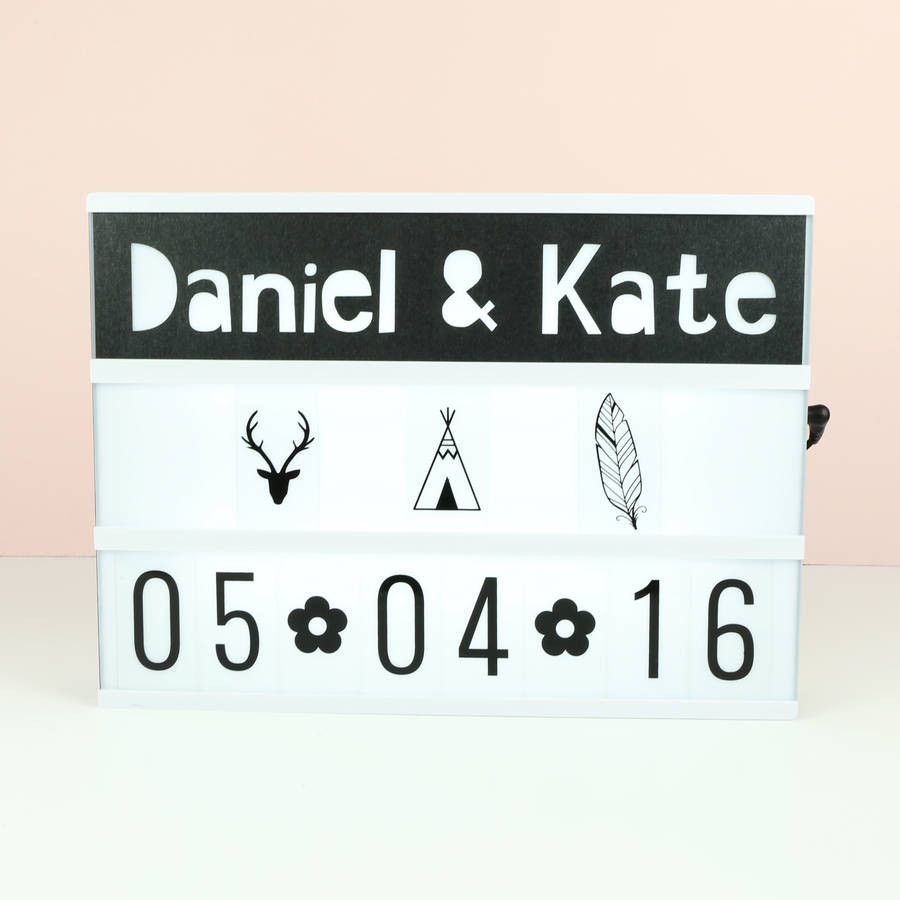Lisa Angel Personalised Led Cinema Light Box | Notonthehighstreet.com US