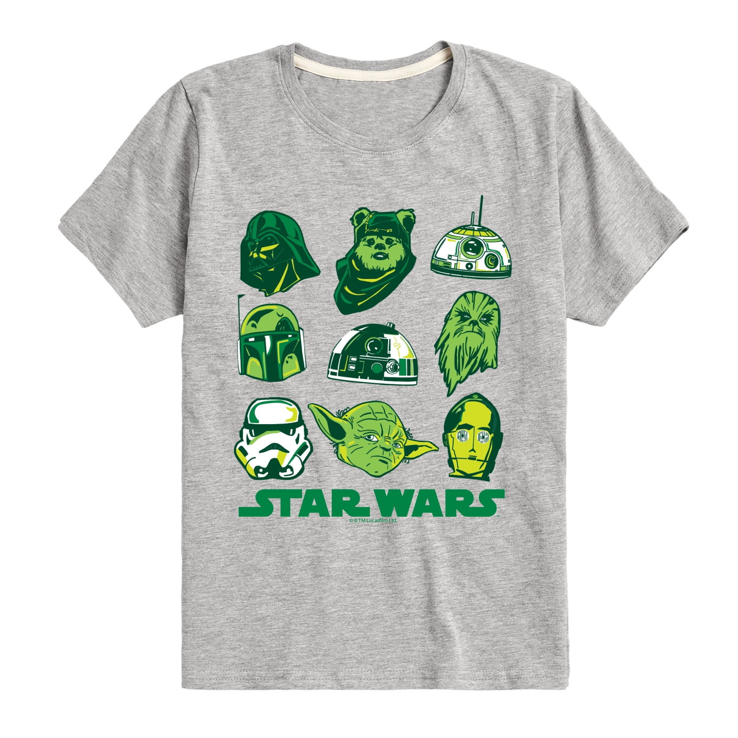 Star Wars - St. Patrick's Day Yoda and Friends - Toddler And Youth Short Sleeve Graphic T-Shirt | Walmart (US)