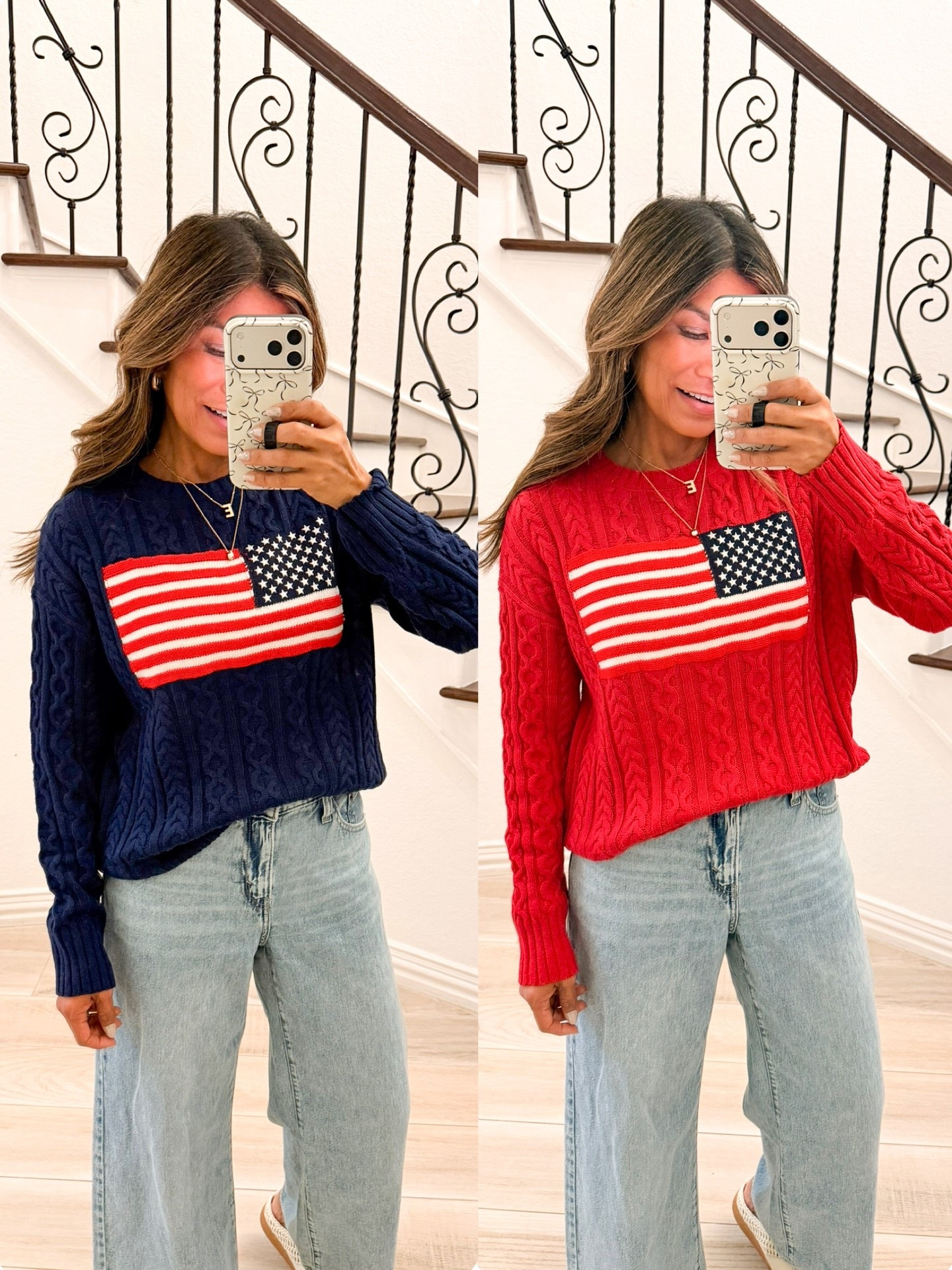 I’m 5’2” 118#ish for reference 
Pullover in XS -loose fit.
Jeans tts size 2/26
Target finds, Americana, along outfit, July 4th, Memorial Weekend. 

#LTKOver40 #LTKPetite