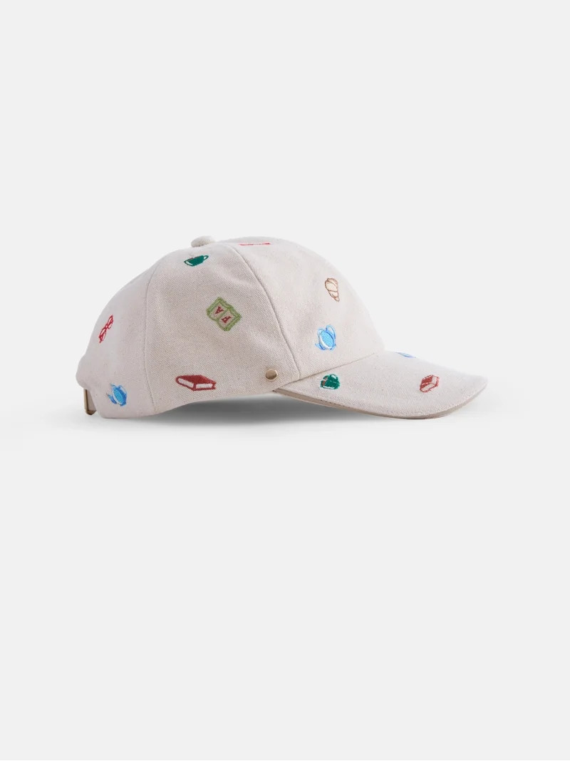 Free Assembly Women's Embroidered Baseball Cap, Cream | Walmart (US)