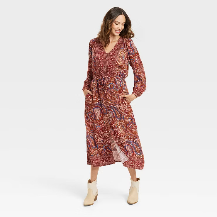 Women's Long Sleeve Button-Front Dress - Knox Rose™ | Target