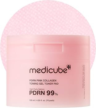 medicube Toner Pads Salmon DNA PDRN Pink Collagen Jelly Pad | Korean Gel Toner Pad | Niacinamide,... | Amazon (US)