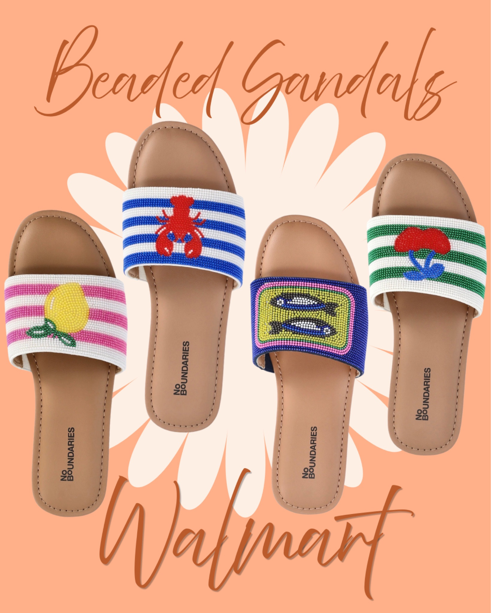 Beaded sandals from Walmart 