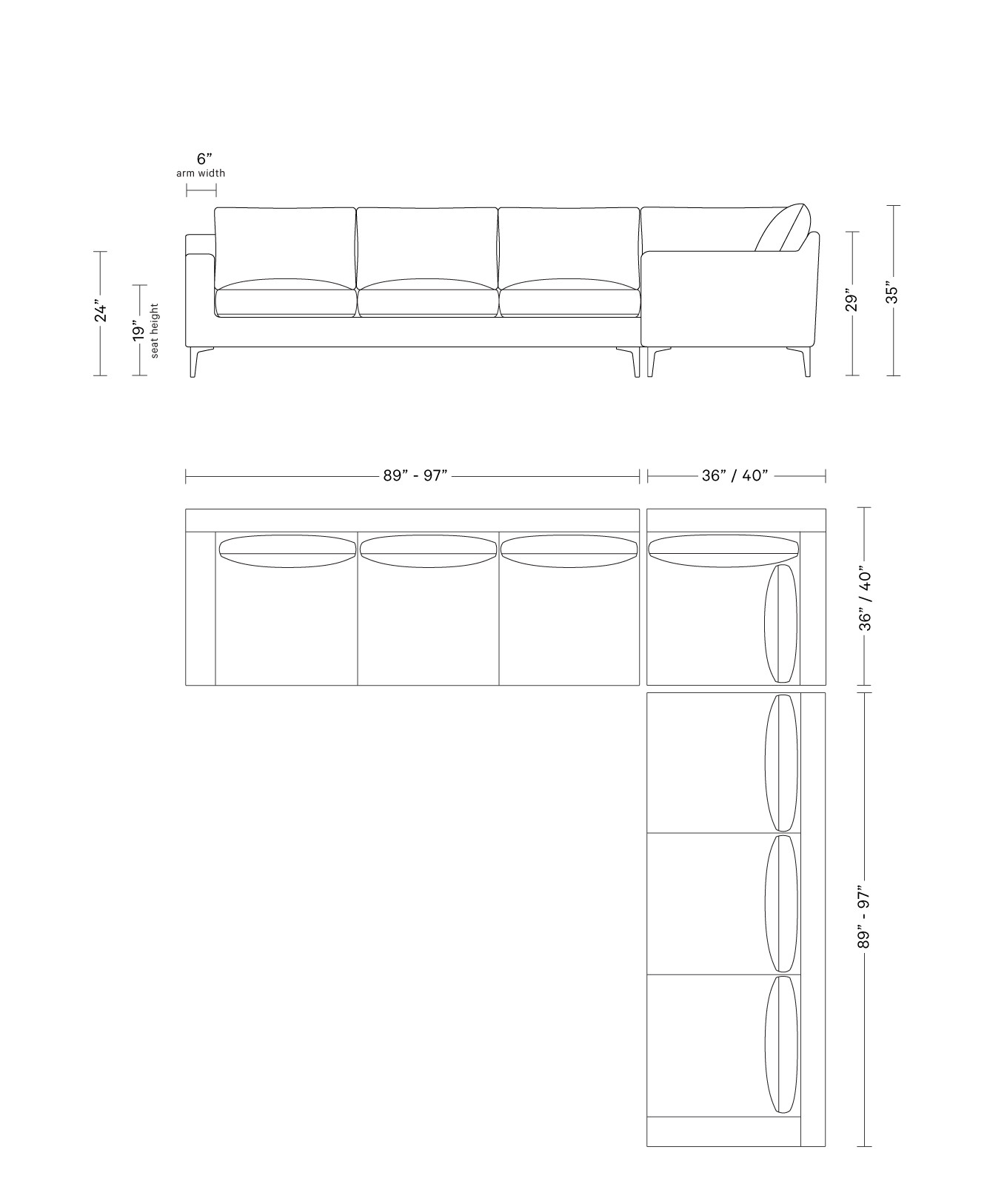 Sloan 6-Seat Corner Sectional | Interior Define