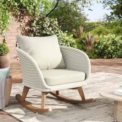Outdoor Wicker Rattan Rocking Chair | Wayfair North America