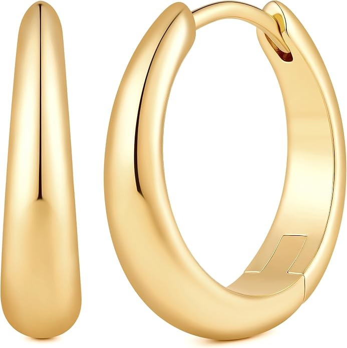 14K Gold Earrings for Women Small Gold Hoop Earrings for Women | Amazon (US)