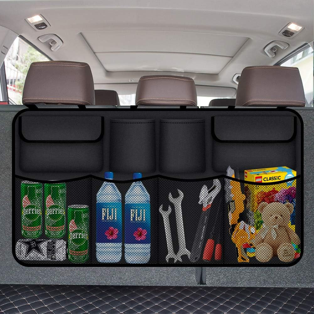 Car Trunk Organizer, Trunk Organizer for SUV, 8 Pocket Backseat Trunk Organizer, Waterproof, Dust... | Amazon (US)