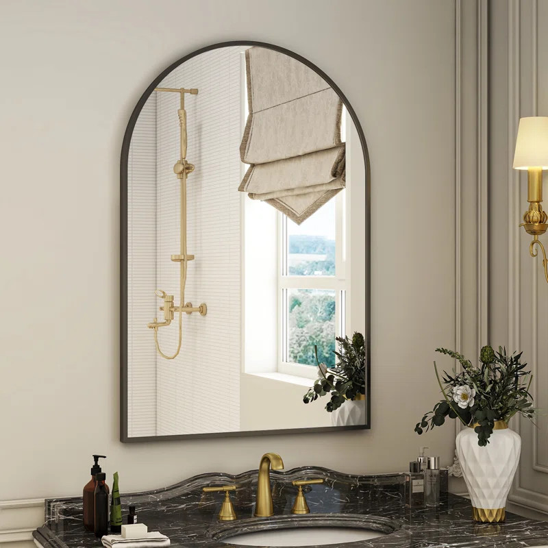 Everly Quinn Lilaram Wall Mounted Arch Bathroom / Vanity Mirror & Reviews | Wayfair | Wayfair North America