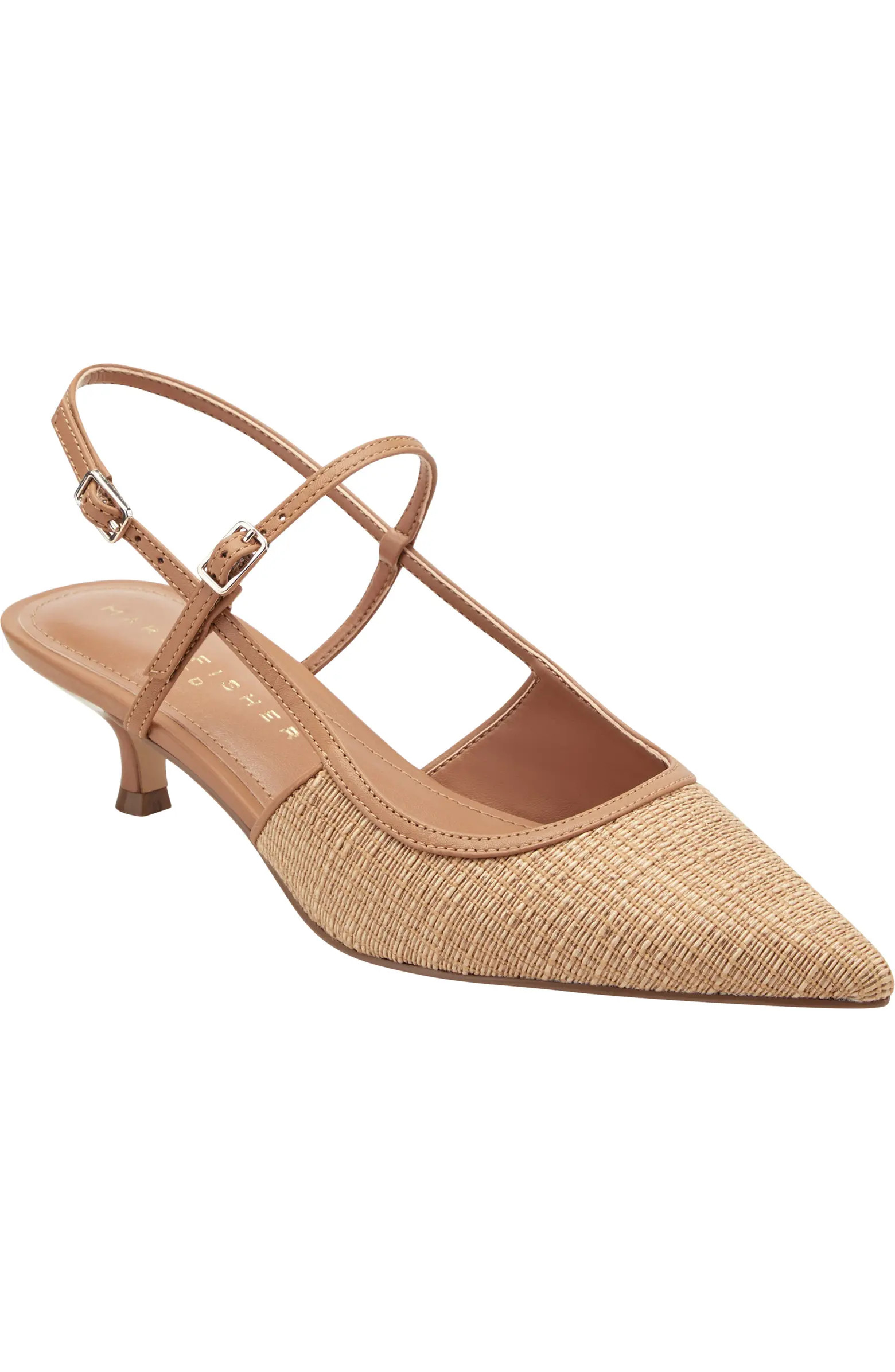 Ceddy Slingback Pointed Toe Kitten Heel Pump (Women) | Nordstrom