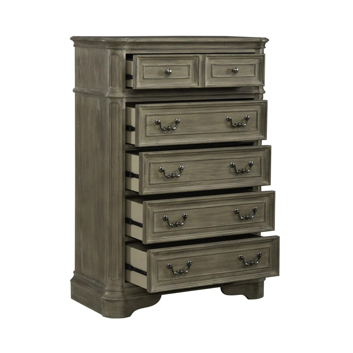 Colchester King Upholstered Bed, Dresser & Mirror, Chest, Two Nightstand Bedroom Set | Wayfair North America