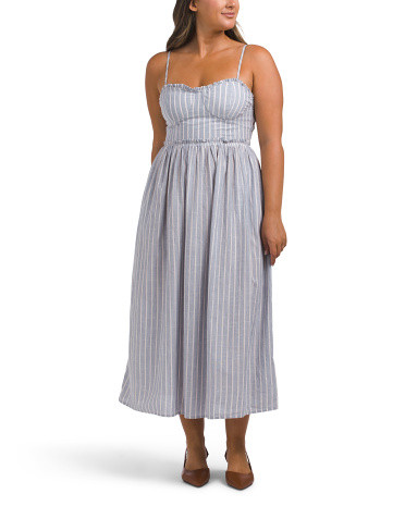 Corset Poplin Midi Dress | TJ Maxx