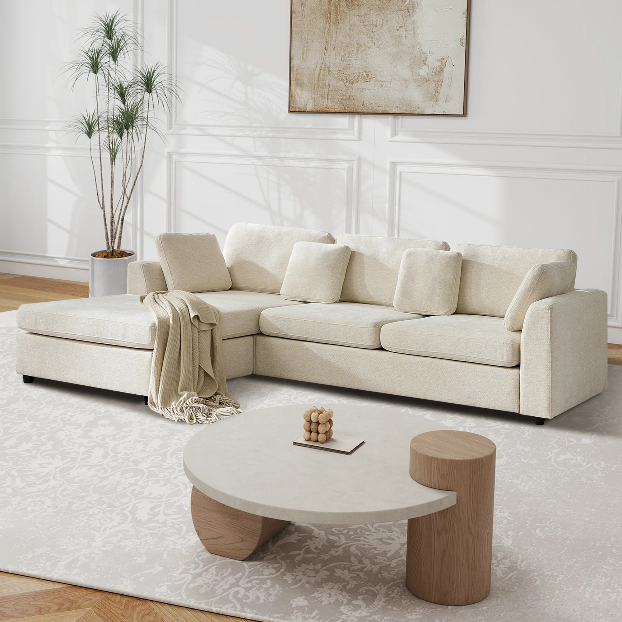 Wauseon 2 - Piece 108.7" Upholstered L Shape Sofa with Convertible Chaise | Wayfair North America