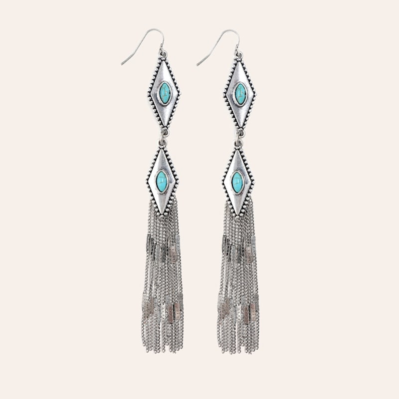 Cowgirl Confetti Silver & Turquoise Lost Together Dangle Earrings | Cavender's
