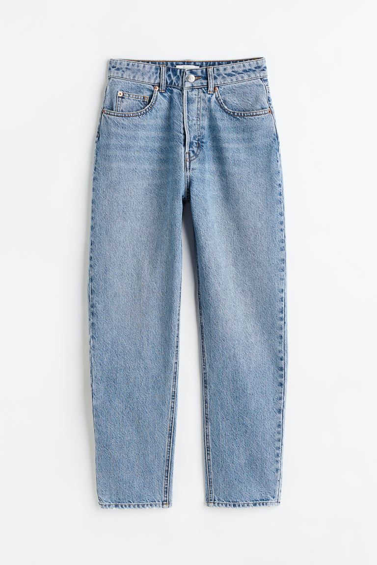Tapered High Ankle Jeans - Light denim blue - Ladies | H&M GB | H&M (UK, MY, IN, SG, PH, TW, HK)