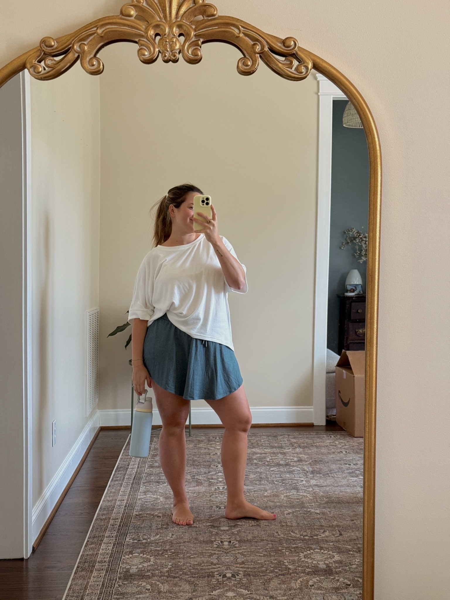 Postpartum/ breastfeeding friendly outfit. Skirt is a large and super cute from @Walmart - top is Amazon, size large

#LTKootd #LTKmomlife #LTKdayinmylife