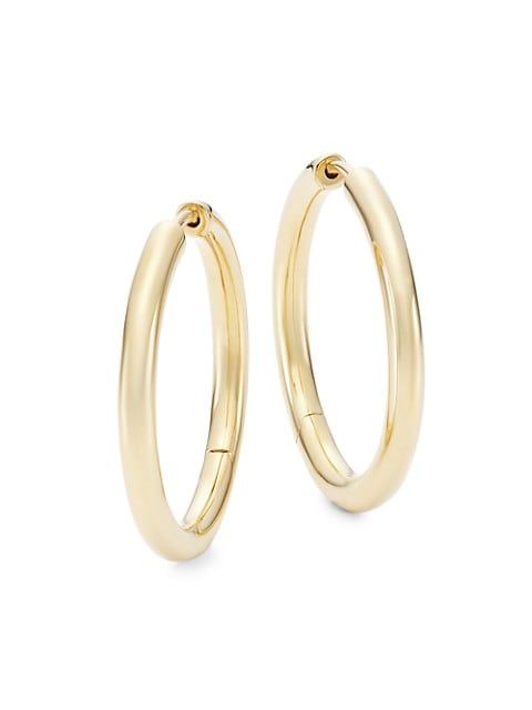 The Classic Large Hoop Earrings | Saks Fifth Avenue