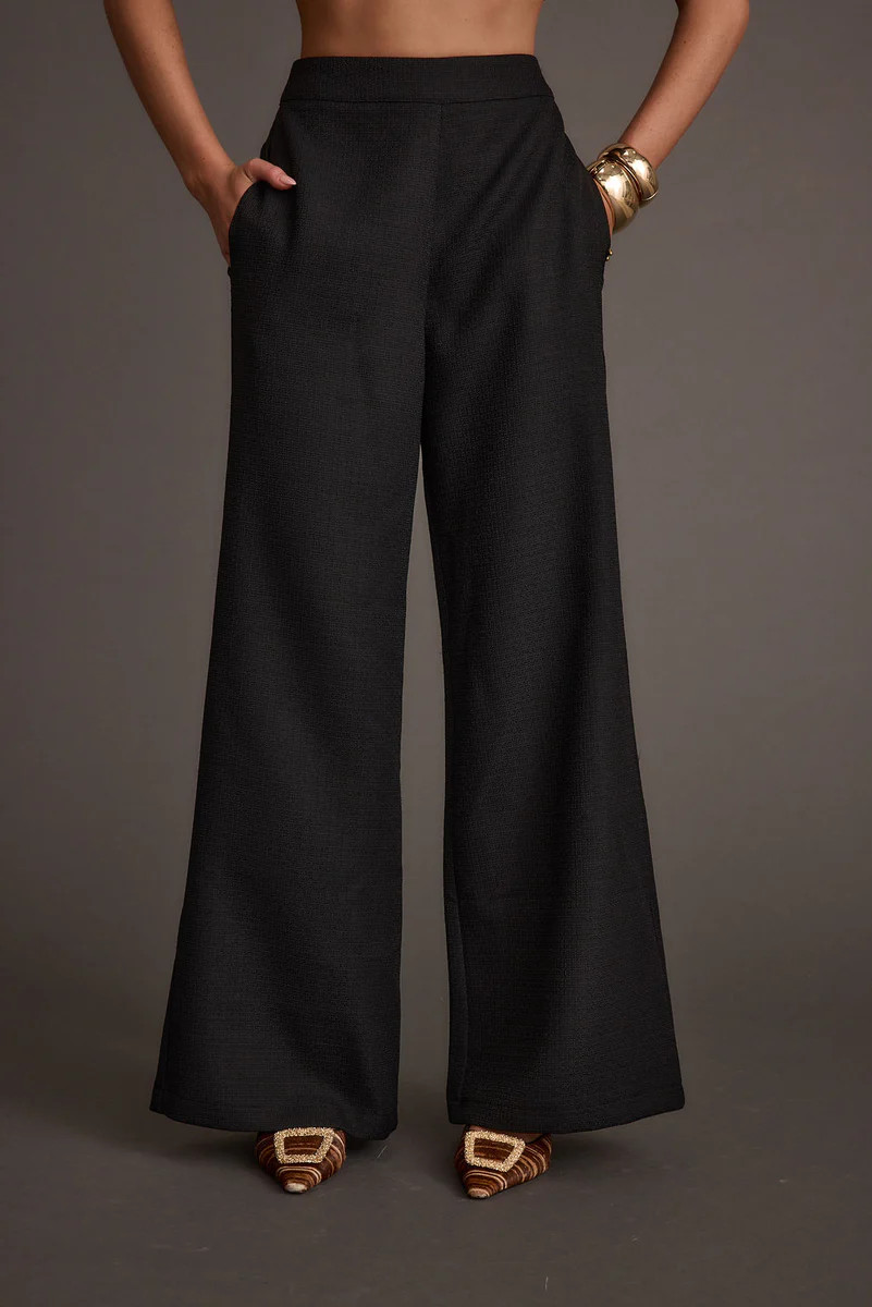 Montague Black Tailored Trousers | 12th Tribe