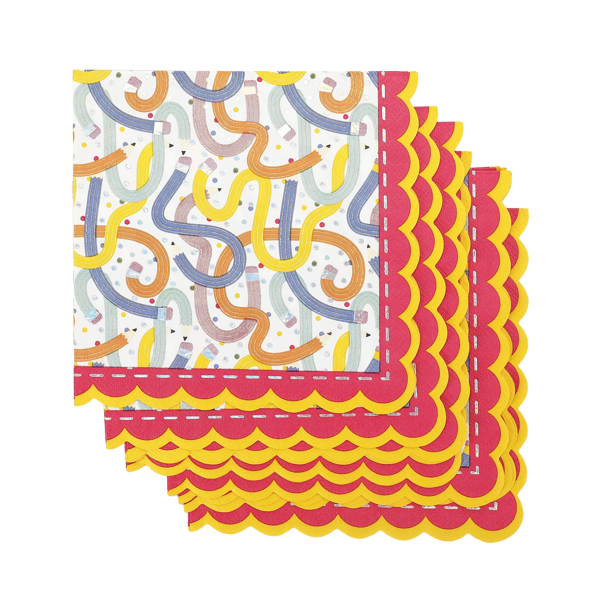 Pencil Play Luncheon Napkins (6.5" / 20 ct) | Packed Party