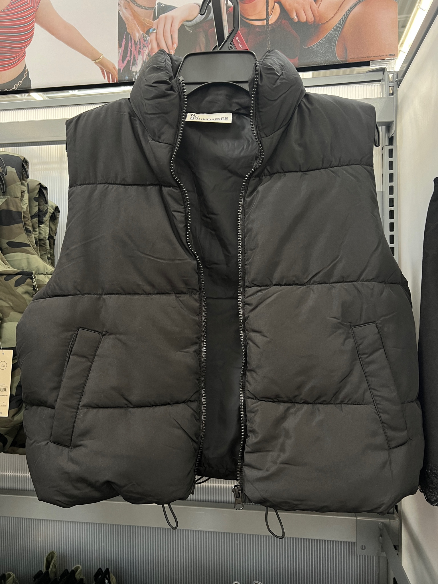 Sleeveless Jacket Vest Puffer Jacket Men No Boundaries Puffer Vest