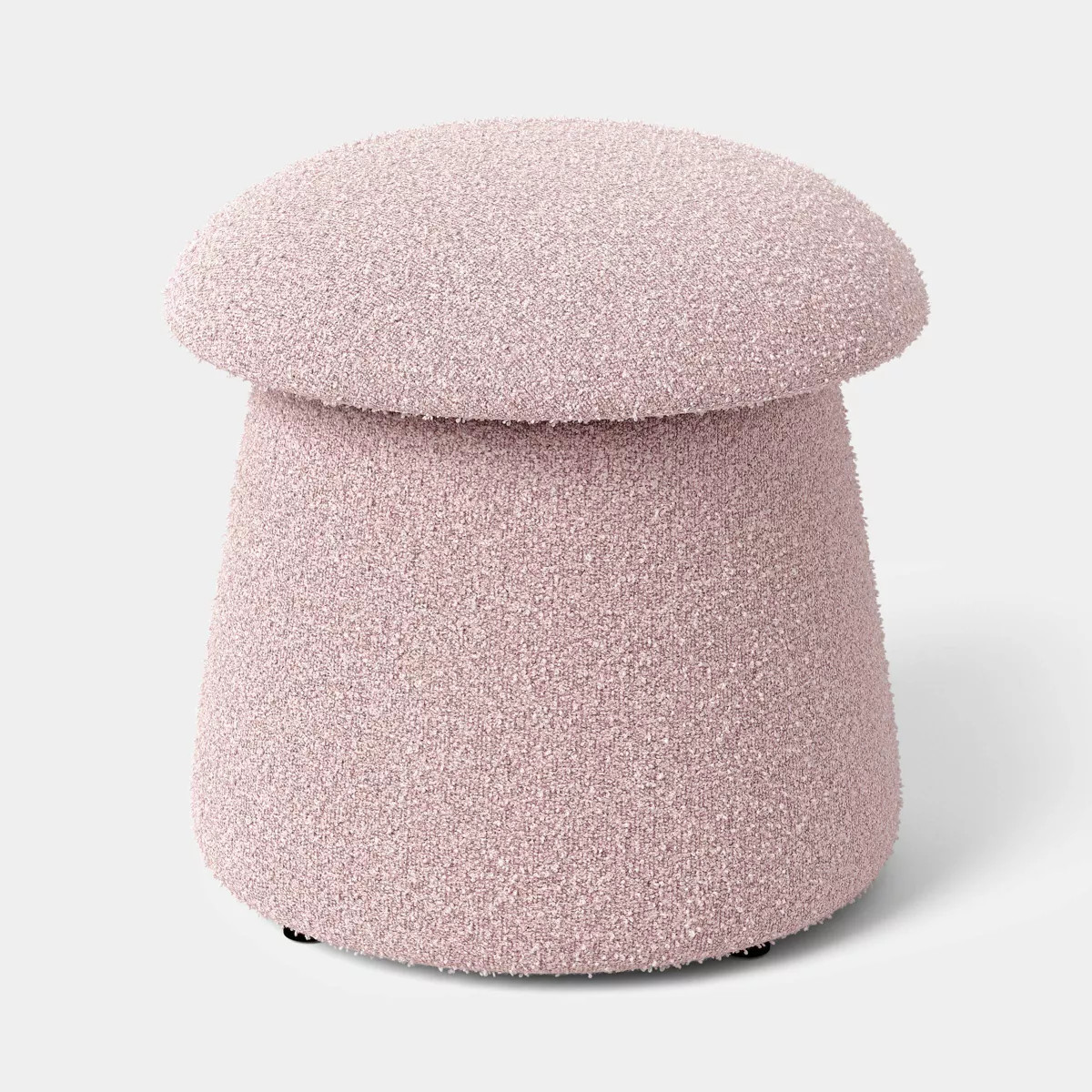 Mushroom Upholstered Storage Ottoman Pink Boucle - Room Essentials™ | Target