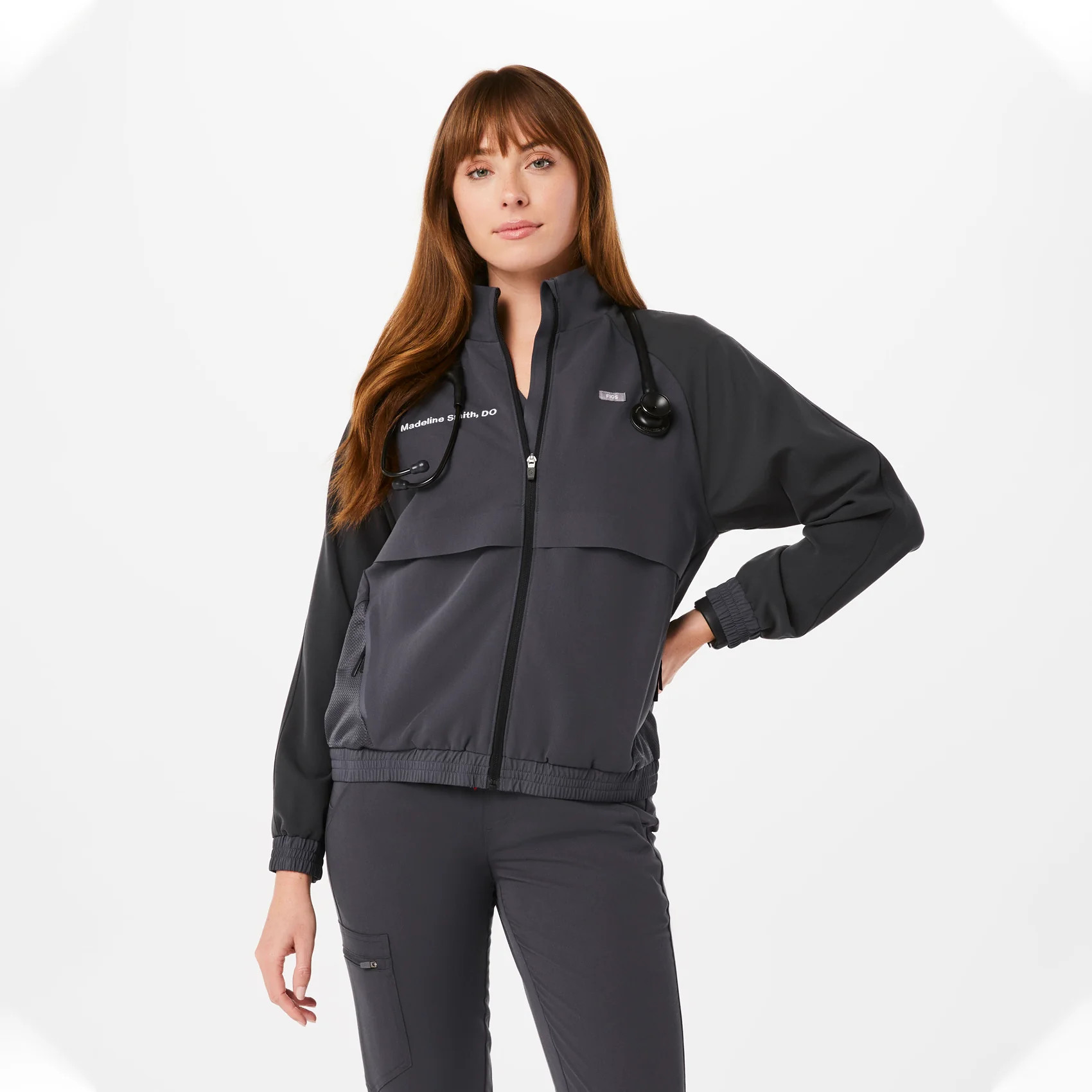 Women’s Sydney Scrub Jacket  - Charcoal · FIGS | FIGS