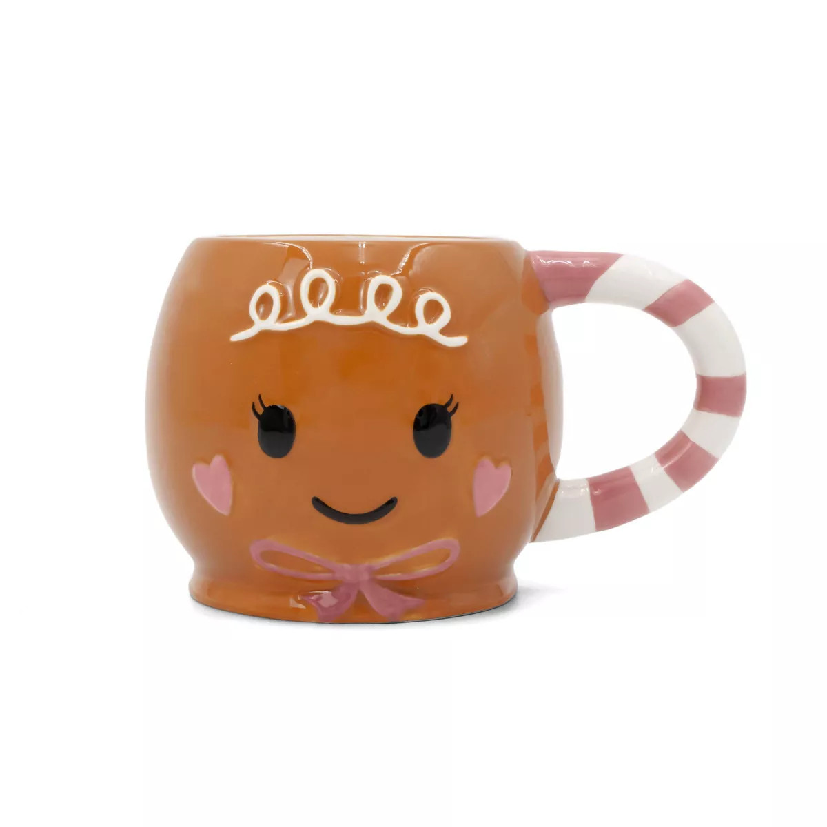 13oz Kids' Ceramic Mug Gingerbread Lady Pink Light Brown - Bullseye's Playground™ | Target