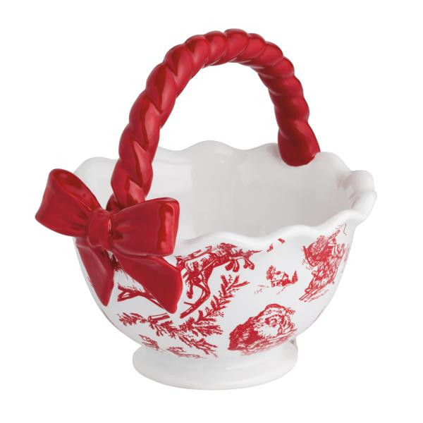 Toile Bow Candy Bowl | Mud Pie